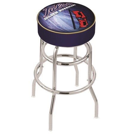 Holland Bar Stool Co 25" 4" Tulsa Cushion Seat, Double-Ring Chrome Swivel Bar Stool L7C125TulsaU-D2